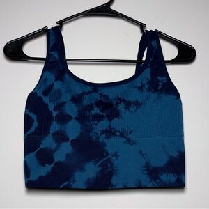 PINK Victoria's Secret Navy Tie-Dye Sports Bra